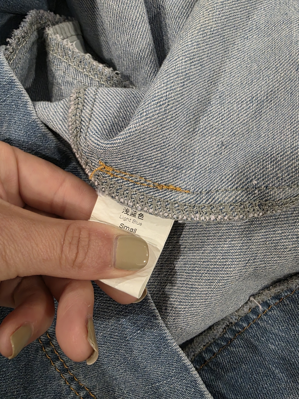 Boutique Denim Dress- Light Blue- WoRN Once - Picture 4 of 4